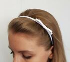 New Claire's Women's Hair Accessorie Metal HeadBand Tiny White Bow 