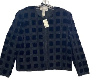 VTG NITELINE Saks Fifth Avenue Evenings Black Jacket/Cardigan - Picture 1 of 5
