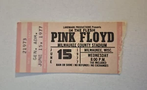 PINK FLOYD ANIMALS IN THE FLESH CONCERT TICKET STUB Milwaukee Stadium 1977 - Picture 1 of 2