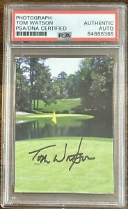 TOM WATSON SIGNED MASTERS AUGUSTA PHOTOGRAPH PSA DNA COA CERTIFIED AUTOGRAPH