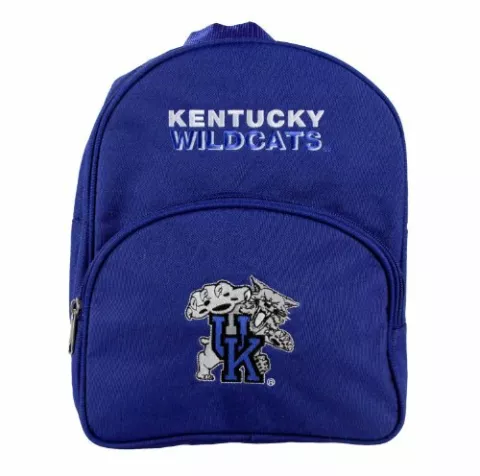 Kentucky Wildcats NCAA Kids Big Cat Logo Boys Girls School Mini Backpack, Blue Cover
