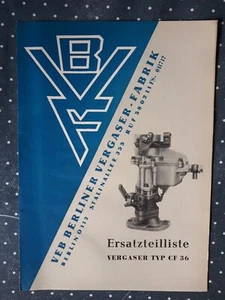 Orig. ERSATZTEILLISTE 1959 Vergaser BVF TYP CF 36 FORDOPEL CHEVROLET STUDEBAKER - Picture 1 of 1