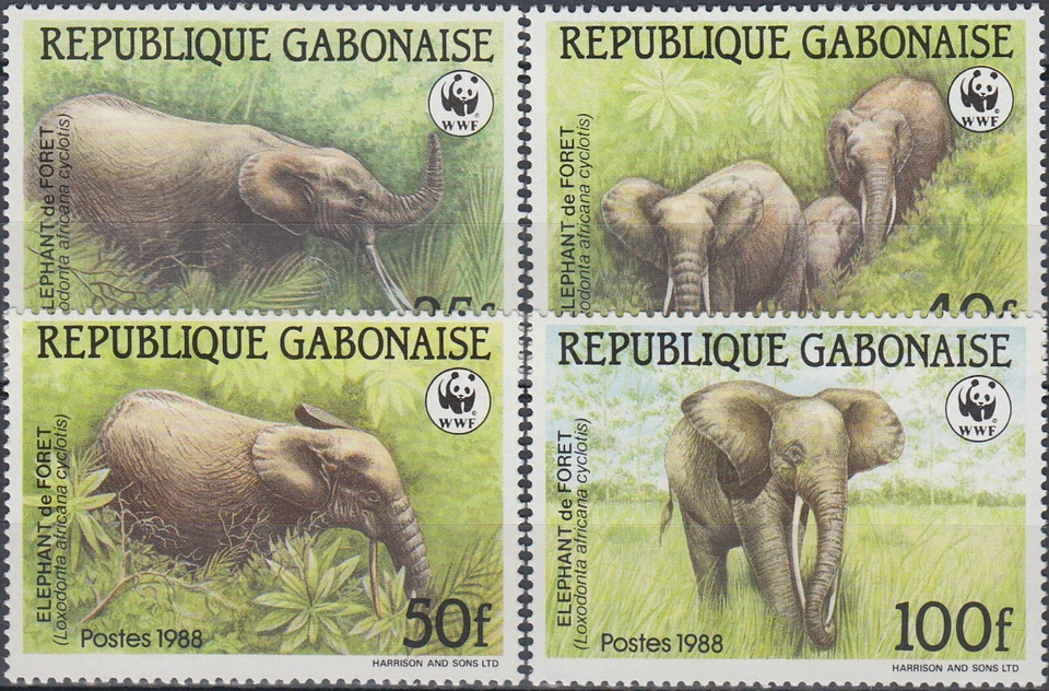 Gabon WWF African Forest Elephant 1988 MNH-18 Euro - Image 1 of 1