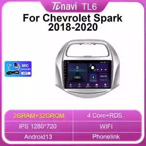 Pantalla reproductor de radio de coche para Chevrolet SPARK BEAT 2018-2020 Android GPS Carplay - Imagen 1 de 22