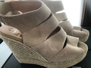 Kanna Spain Neu Damen Espadrilles Hellbraun/Nude Wildleder 39/8 Celeste Keilabsatz Sandalen - Bild 1 von 12