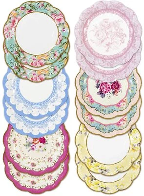 Mesas parlantes TS6-PLATO VINTAGE verdaderamente delicioso fiesta de té vintage floral p... Foto 1 de 4