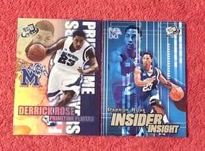 DERRICK ROSE BULLS MEMPHIS 2008 PRESS PASS INSERT LOT OF 2 DIFFERENT (K1) - Picture 1 of 1