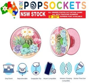 PopSockets Pop Socket Bulbasaur Terrarium Pokemon Phone Stand Holder Mount - Picture 1 of 4