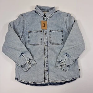 Stüssy Jeanshemd Sherpa gefüttert hellblau - Bild 1 von 9