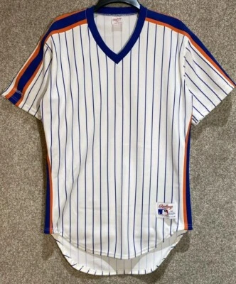 Camiseta a rayas vintage Rawlings MLB para hombre New York Mets #54 talla 40 EE. UU. Foto 1 de 4