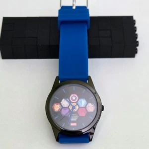 Marvel Avengers Wrist Watch – Blue Strap, Stainless Steel – NEW - Needs Battery - Picture 1 of 10