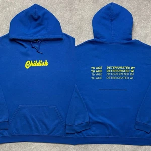 Childish Hoodie By TGF Blue & Yellow Oversized Collection 1/3, Size XL RARE - Picture 1 of 12