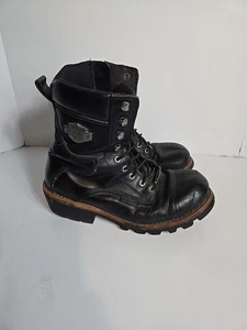 Botas de motocicleta Harley Davidson Tyson Logger negras 7,5" 95188 para hombre 12 - Imagen 1 de 14