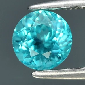 💎 0.83ct Round Natural Neon Green Blue Apatite - Unheated (Paraiba-like Color) - Picture 1 of 4
