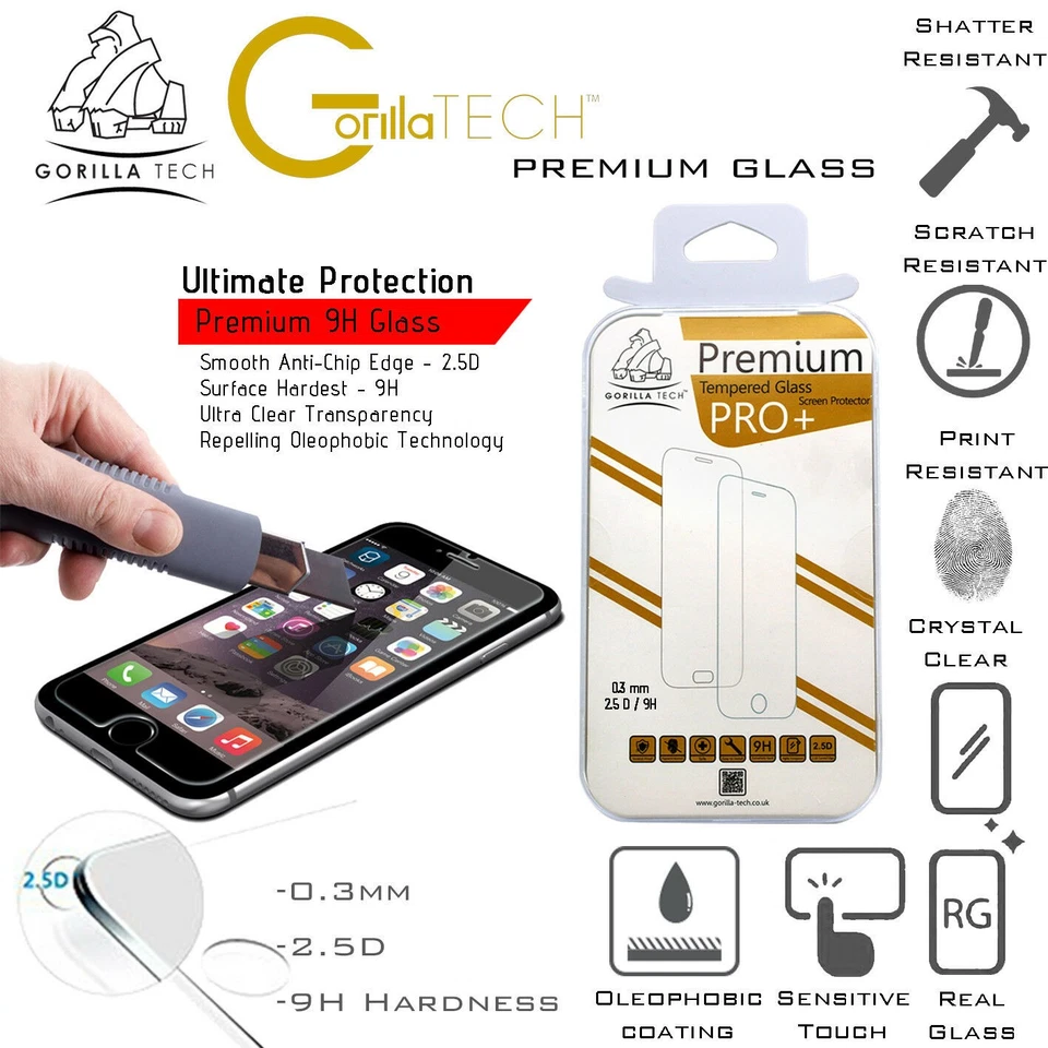 100% Genuine Gorilla Tempered Glass Film Screen Protector Guard Galaxy A51 2019 - Image 1 of 4