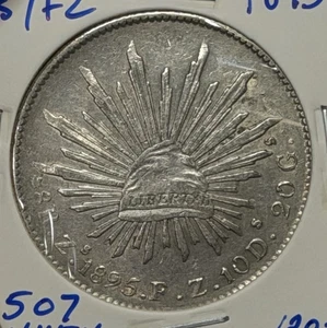 1895 Zs/FZ Mexico 8 Reales ** XHXEK0507 - Picture 1 of 3