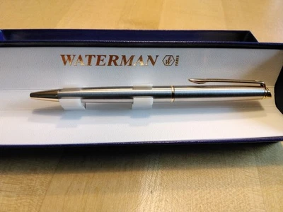 Waterman Kugelschreiber Silber Gold mit Box Schreibfarbe Schwarz - Bild 1 von 4