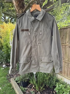 TopShop UK 8 Army Green Military Style Jacket Pockets Collared Elasticated Waist - Bild 1 von 15