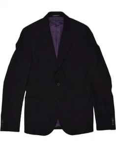 DANIELE ALESSANDRINI Mens 2 Button Blazer Jacket IT 50 Large Navy Blue BC03 - Picture 1 of 4