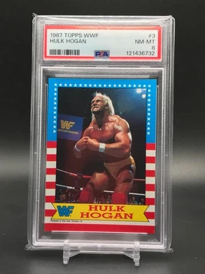 🏆 1987 Topps WWF #3 HULK HOGAN “Hollywood” PSA 8 💪🏽 NOVO NA CAIXA - Imagem 1 de 2