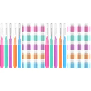 Set of 2 Interdental Brush Brace Cleaner Finger Toothbrush between - Picture 1 of 12