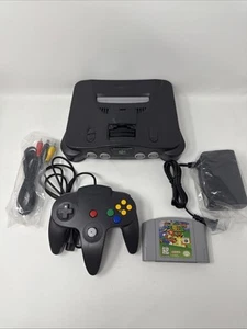 Nintendo 64 N64 Console Bundle Super Mario 64 Game Official Controller TESTED - Picture 1 of 12