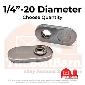 Tuercas de soldadura por puntos de una sola pestaña de 1/4"-20 con objetivo (elige la cantidad) - Imagen 1 de 7