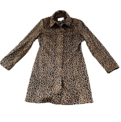 Super Soft Velvety Leopard Print Coat - Size 14 Ronit Zilkha - Image 1 of 4