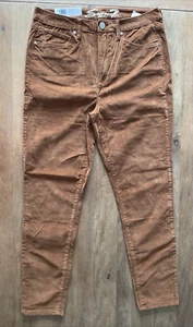 NWT Seven7 Corduroy Skinny Womens Size 14 Tan Ultra High Rise Stretch Pants $69 - Picture 1 of 7