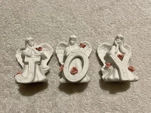 3 Pc Set Of “Joy” Angel Statues - Picture 1 of 6