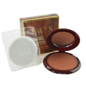 IMAN Sheer Bronzer Bronzing Pressed Powder Compact Deep Bronze Shimmer Glow UK - Picture 1 of 2