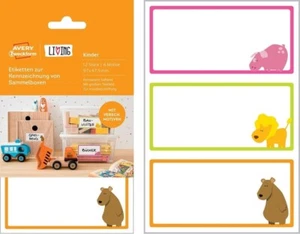 Avery 12 Enfants Namens-Aufkleber Sammelbox-Etiketten Haushalts-Etiketten Pièce - Afbeelding 1 van 6