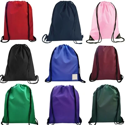 Boys Girls Kids PE Sports Games Pump Bag Drawstring Dance Swimming Shoe - Image 1 of 4