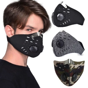 Outdoor Bike Riding Face Mask Carbon Filter Protective Mask Face Cover Men Women - Picture 1 of 31