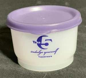 NEW Vintage Special "Take 5 Indulge Yourself"  Tupperware 4 oz Snack Cup (B428) - Picture 1 of 5