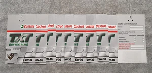 10 Castrol TXT Softec Plus 5W30 Öl Zettel Ölzettel Wechsel Motorenöl Anhänger - Bild 1 von 1