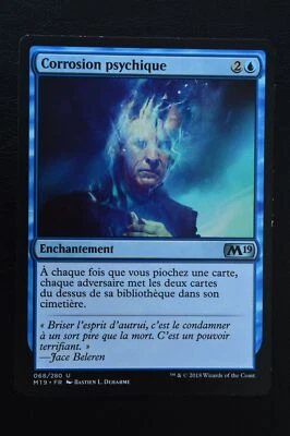 Magic The Gathering MTG PSYCHIC CORROSION FRENCH Core Set 2019 LP Lightly Played - Image 1 of 2