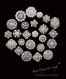 24 broches surtidos de aleación plata estrás cristal de boda ramo pastel hágalo usted mismo - Imagen 1 de 7