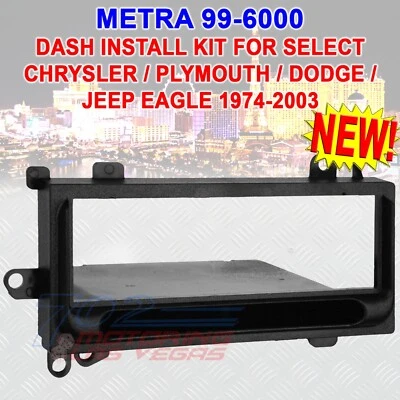 METRA 99-6000 SINGLE DIN STEREO DASH MULTI-KIT FOR 1974-2004 CHRYSLER/DODGE/JEEP - Image 1 of 2