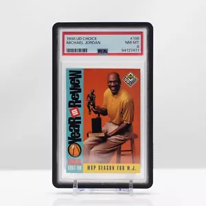 NBA Basketball 1998 Upper Deck Choice Michael Jordan #196 PSA 8 - Picture 1 of 4