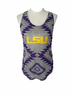 Louisiana State University LSU Women’s Small Tank Top Zoozatz Grey Purple NCAA - Picture 1 of 8