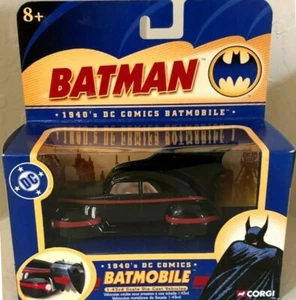 Corgi 1940's Batmobile Batman 1:43 Scale Launching Bat Emblem DC Die-Cast BMBV1 - Picture 1 of 3