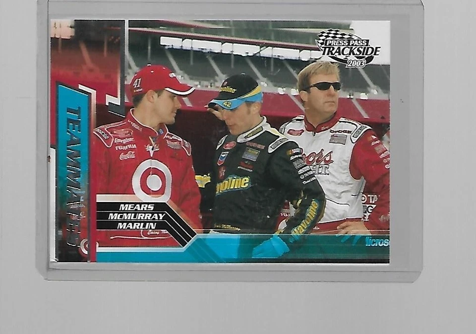 2004 PRESS PASS TRACKSIDE RACING TEAMMATES MEARS / MCMURRAY / MARLIN #80 - Image 1 of 1