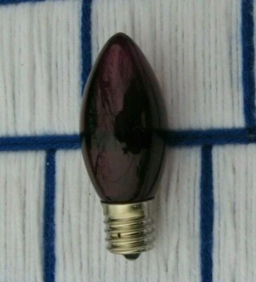 ONE new C9 PURPLE CHRISTMAS light bulb 7w twinkle flashing 7C9 blinker SHIPs 7¢* - Image 1 of 4
