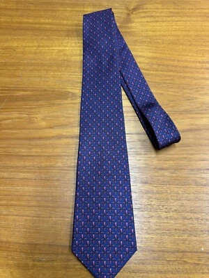 Pineda Covalin Silk Tie. Blue w Red Chili Pepper 59” x 3.25” - Image 1 of 4
