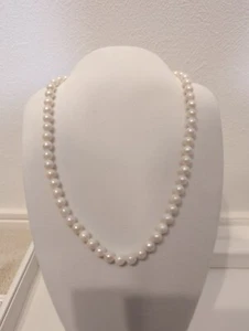 Japanese Single Strand Akoya Pearl Necklace Auth 6.0-6.5mm 27g - Picture 1 of 14