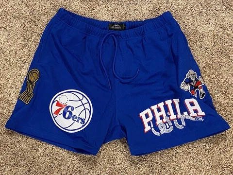 $80 Men's Philadelphia 76ers Mesh Shorts by Pro Standard XL or 2XL NBA Pockets Cover