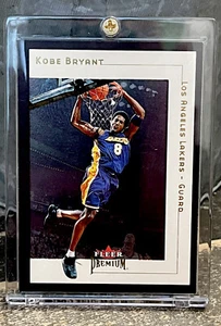 KOBE BRYANT CARD GOLD REFRACTOR HOLO FOIL SP INSERT RARE FLEER LAKERS JERSEY #8 - Picture 1 of 12