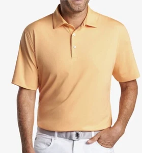 NEW PETER MILLAR Mens  SHIRT ORANGE Solid  SUMMER COMFORT SIZE  LARGE  NEW - Picture 1 of 4