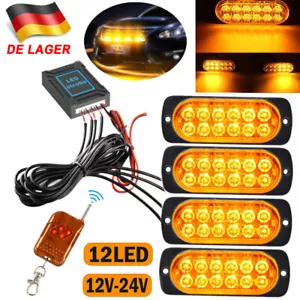 4x Auto Frontblitzer LED Orange Blitzer-Warnlicht Stroboskoplicht KFZ Blitzlicht - Bild 1 von 14